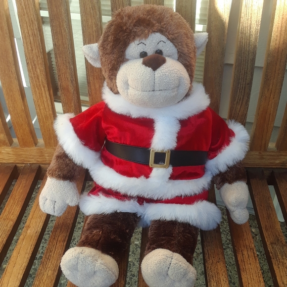 Build-A-Bear monkey in Santa suit - Picture 1 of 5